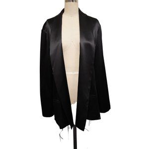 Black Silk Boyfriend Blazer